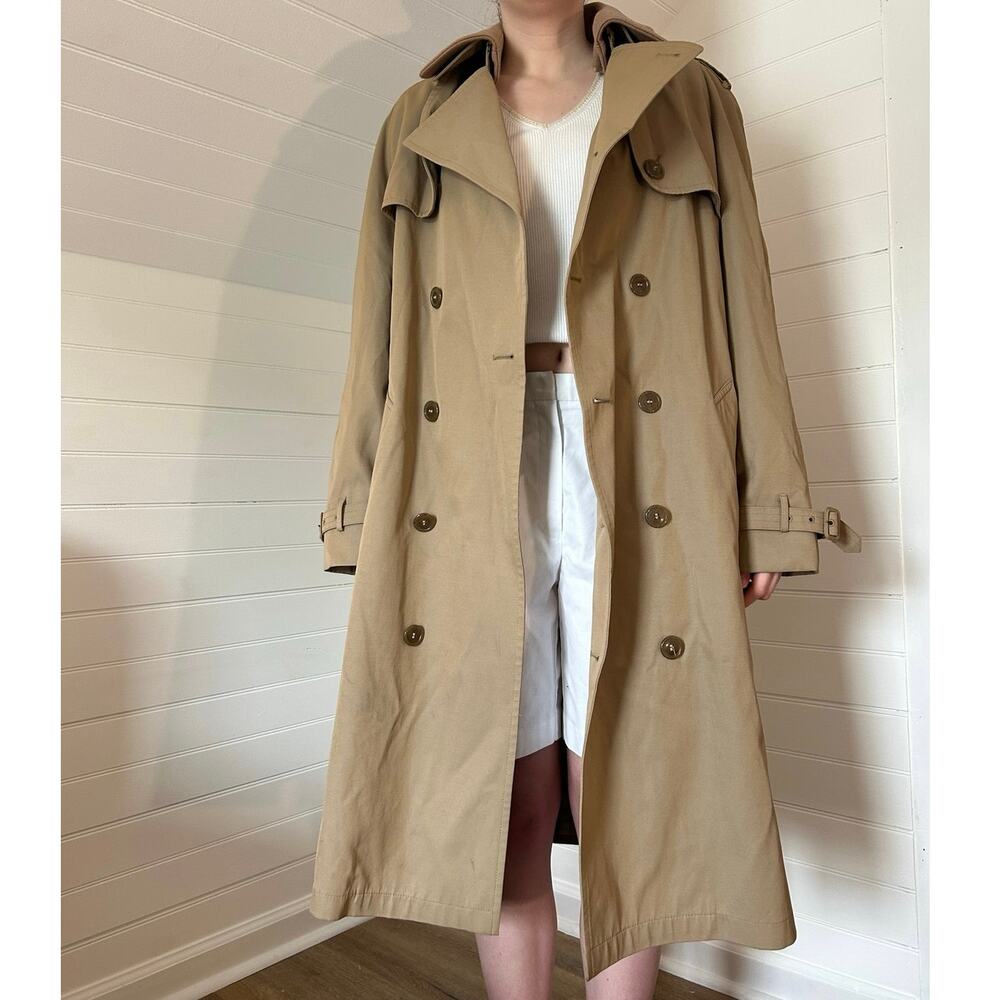 Vintage tan misty harbor trench coat